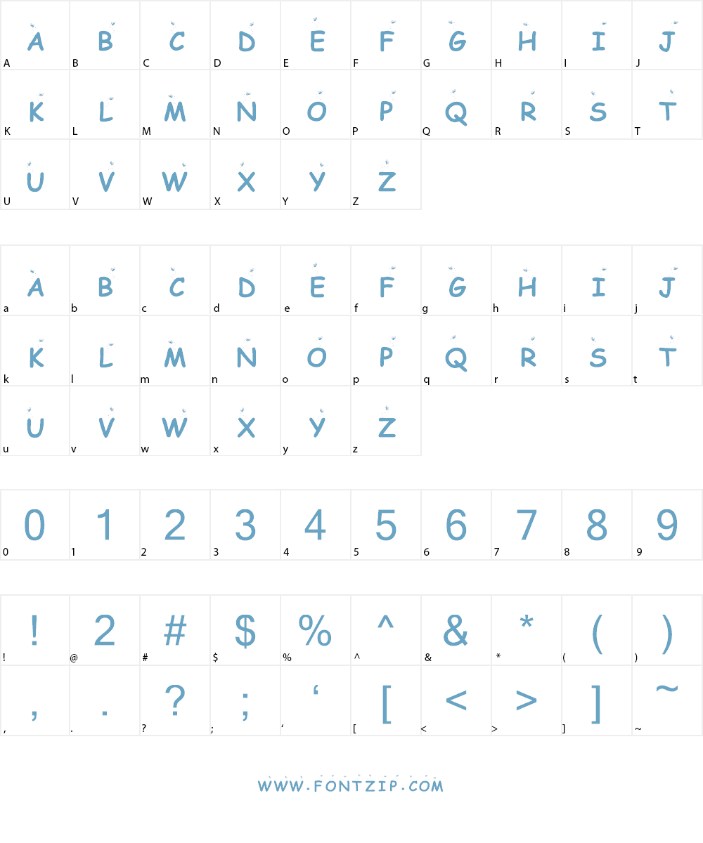 KR Buzzzz Font Character